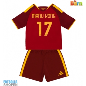 Billiga AS Roma Manu Kone #17 Hemmatröja Barn 2026-27 Kortärmad (+ Korta byxor)
